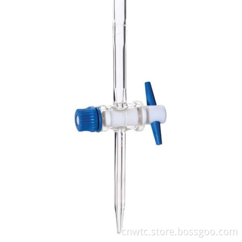 Lab Glassware: Schellbach Burette with Blue Line and Straight Stopcock